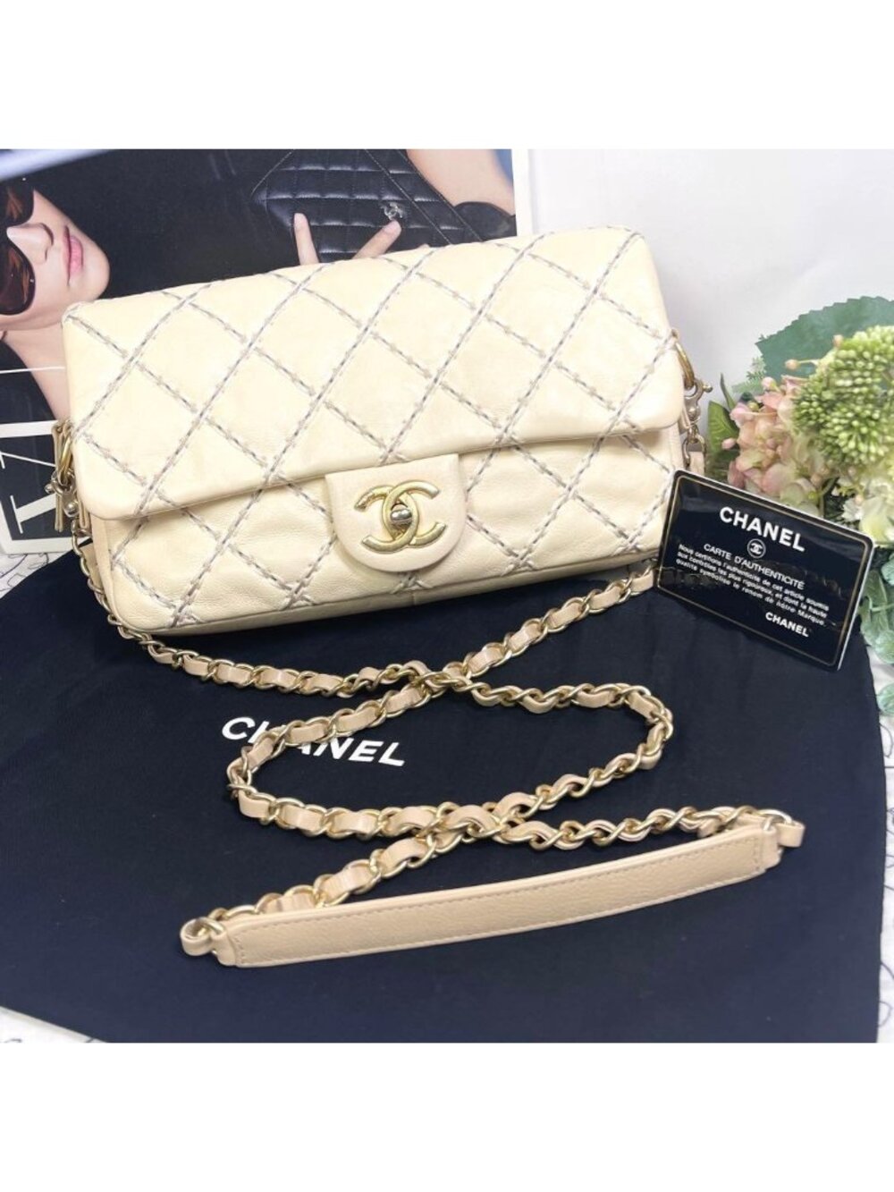 Chanel Quilted Double Flap Bag Chain